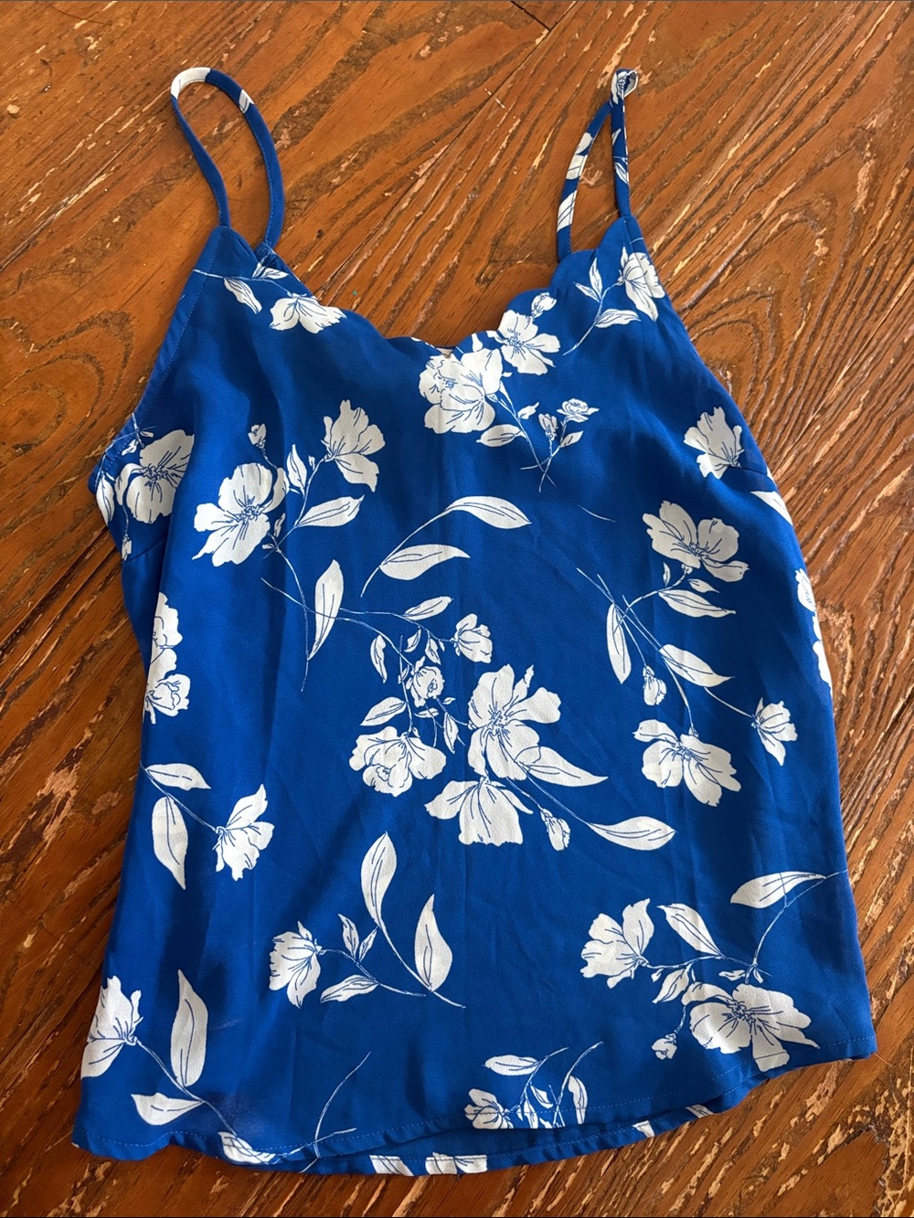 Sweet Wanderer Royal Blue Floral Cami Tank